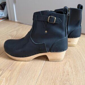 No. 6 Leather Clog Ankle Boots | Size 41